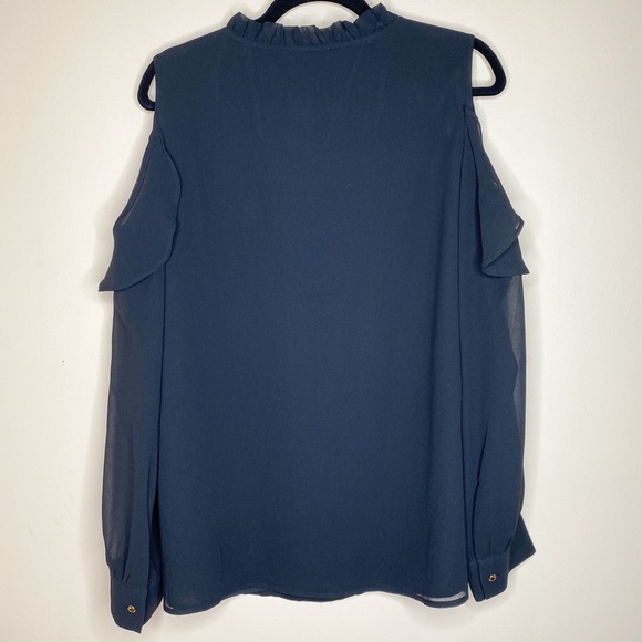 {Calvin Klein} cold-shoulder blouse - Picture 7 of 7
